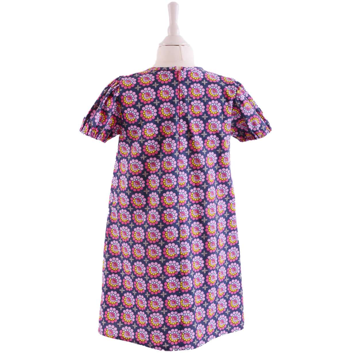 Webware Kleid mit Prilblumen Rückseite von Elli Wunderstücke