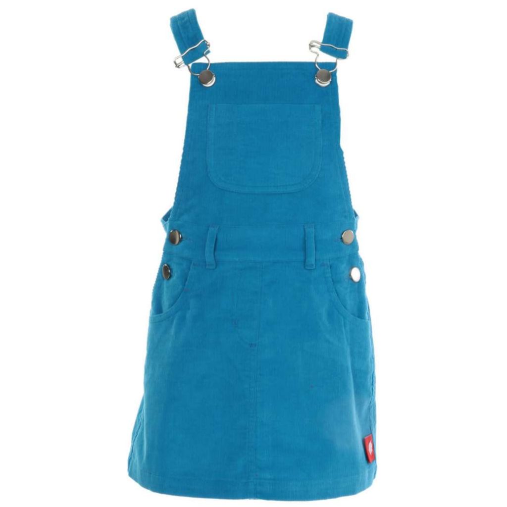 Latzrock Cord türkis von Elli Wunderstücke bei Kleidermarie.de - Vorderansicht