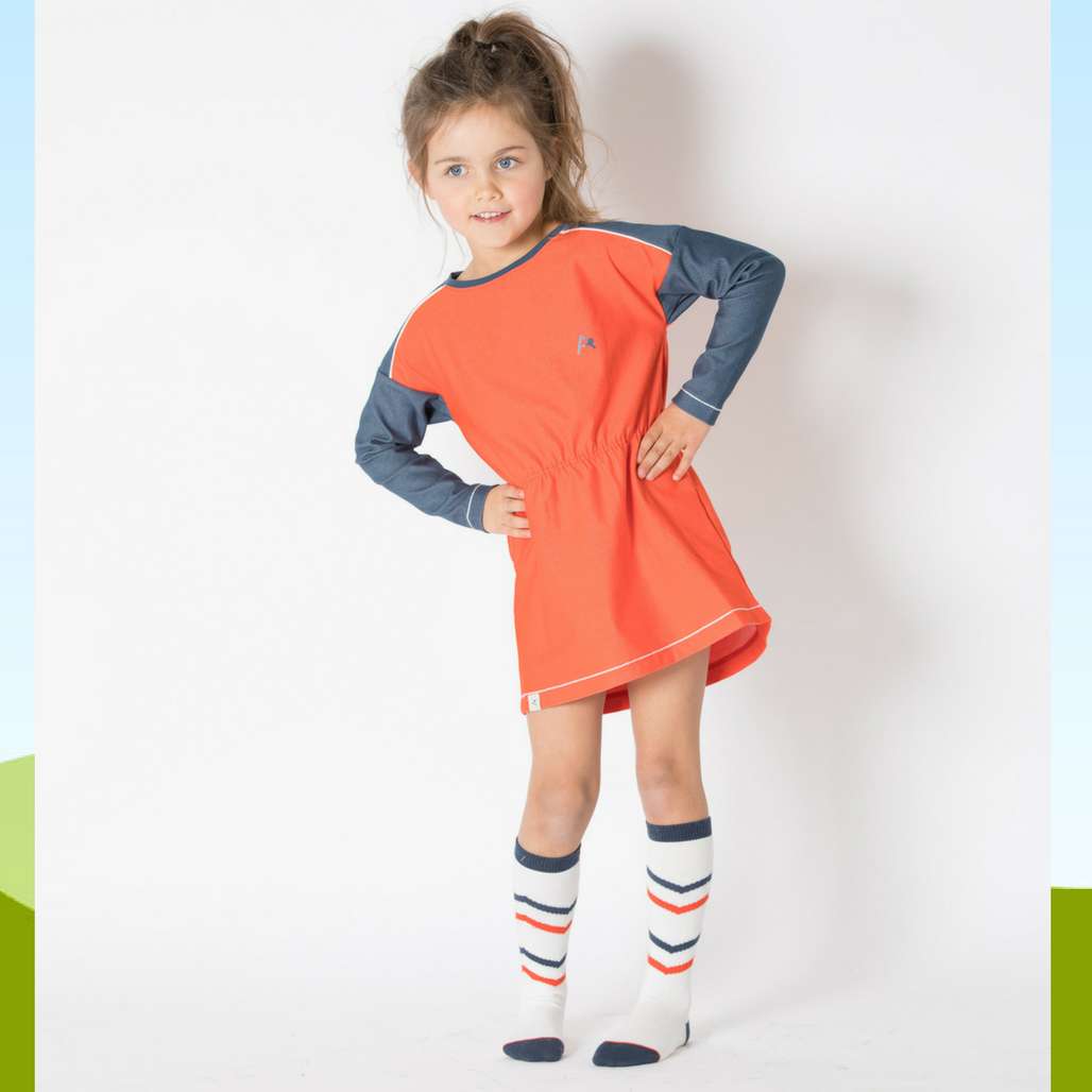 Mädchen II mit Kleid Isla orange.com von Albababy bei Kleidermarie.de (1)