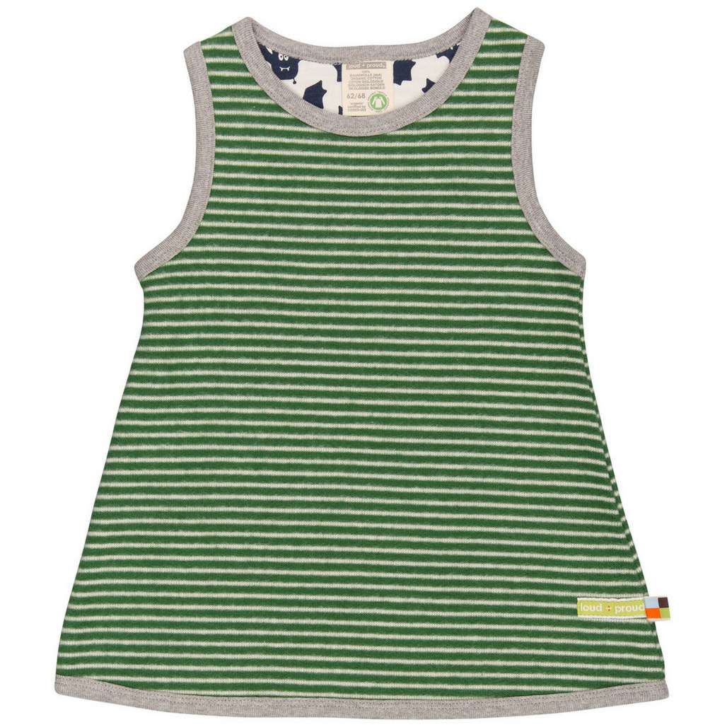 Interlock Kleid Ringel pine von loud proud bei Kleidermarie