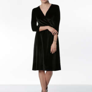 Mademoiselle Yéyé Samt Frauenkleid black bei Kleidermarie.de