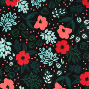 Mademoiselle Yéyé Samt Frauenkleid flowers bei Kleidermarie.de