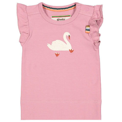 4ff Mädchen T-Shirt Change Of Heart rose swans bei Kleidermarie.de