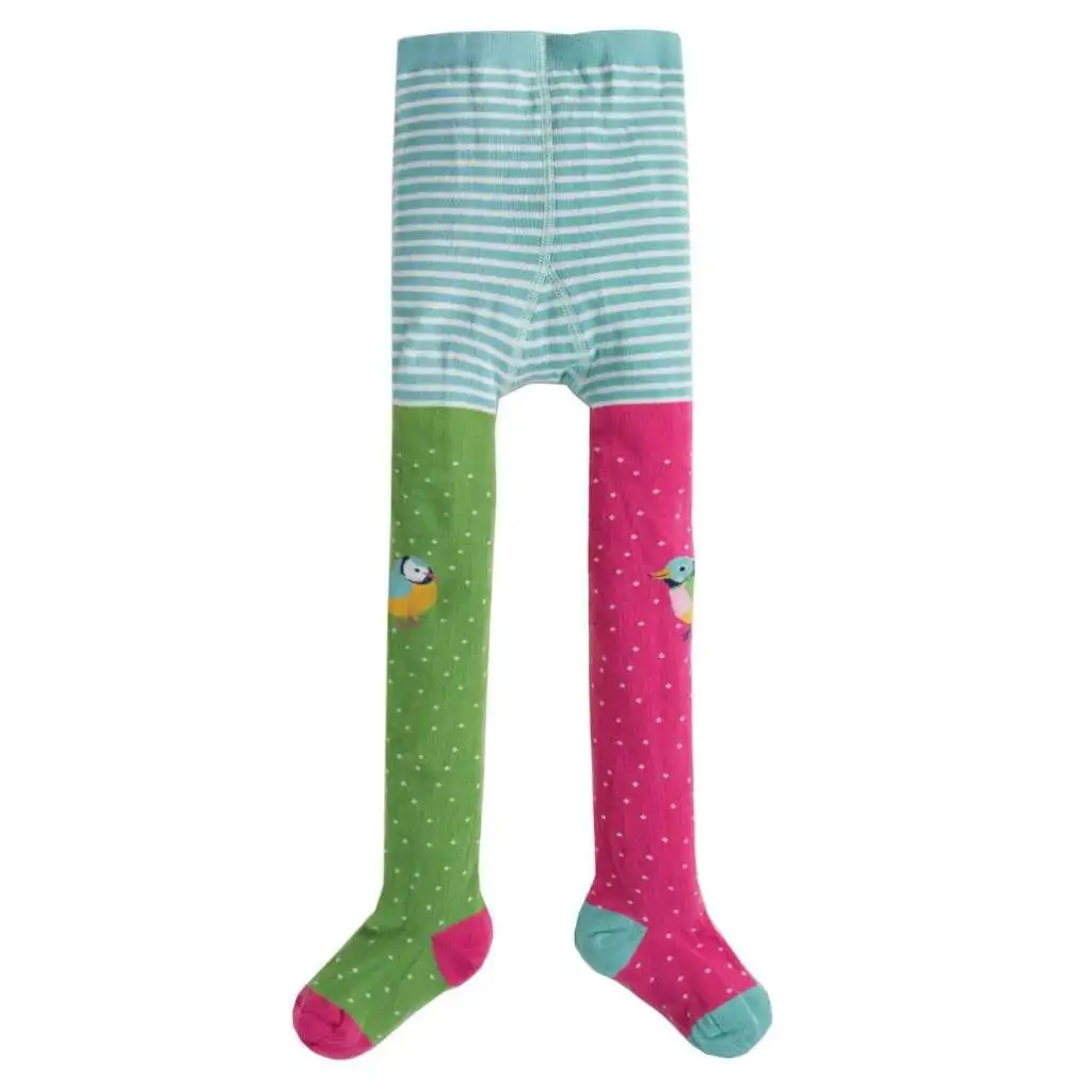 Frugi Fun Knee Tights Hotchpotch_Finches