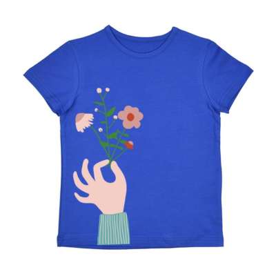 Baba Babywear T-Shirt flower royalblue
