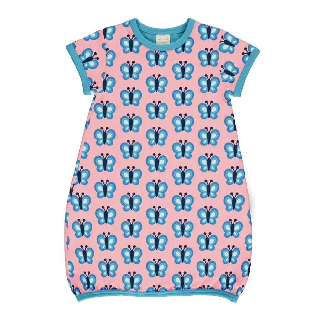 Maxomorra Ballonkleid SS bluewing butterfly