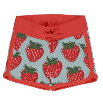 Maxomorra runner sweat shorts strawberry