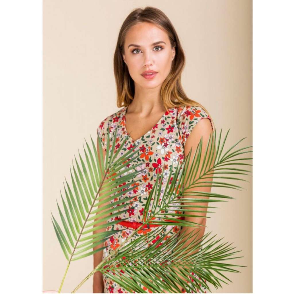 4funkyflavours Frauenkleid Blumen womans love nah