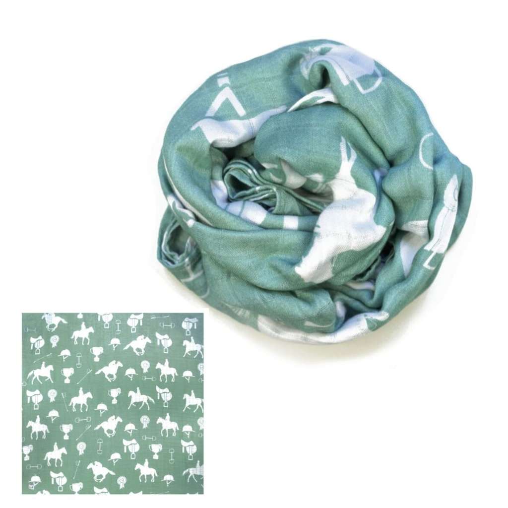 swaddlies Bambustuch horses2