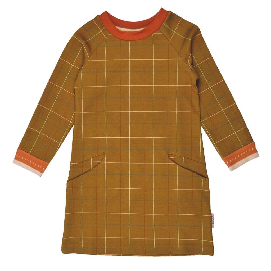 Baba Babywear Mädchenkleid mit Taschen senfgelb kariert