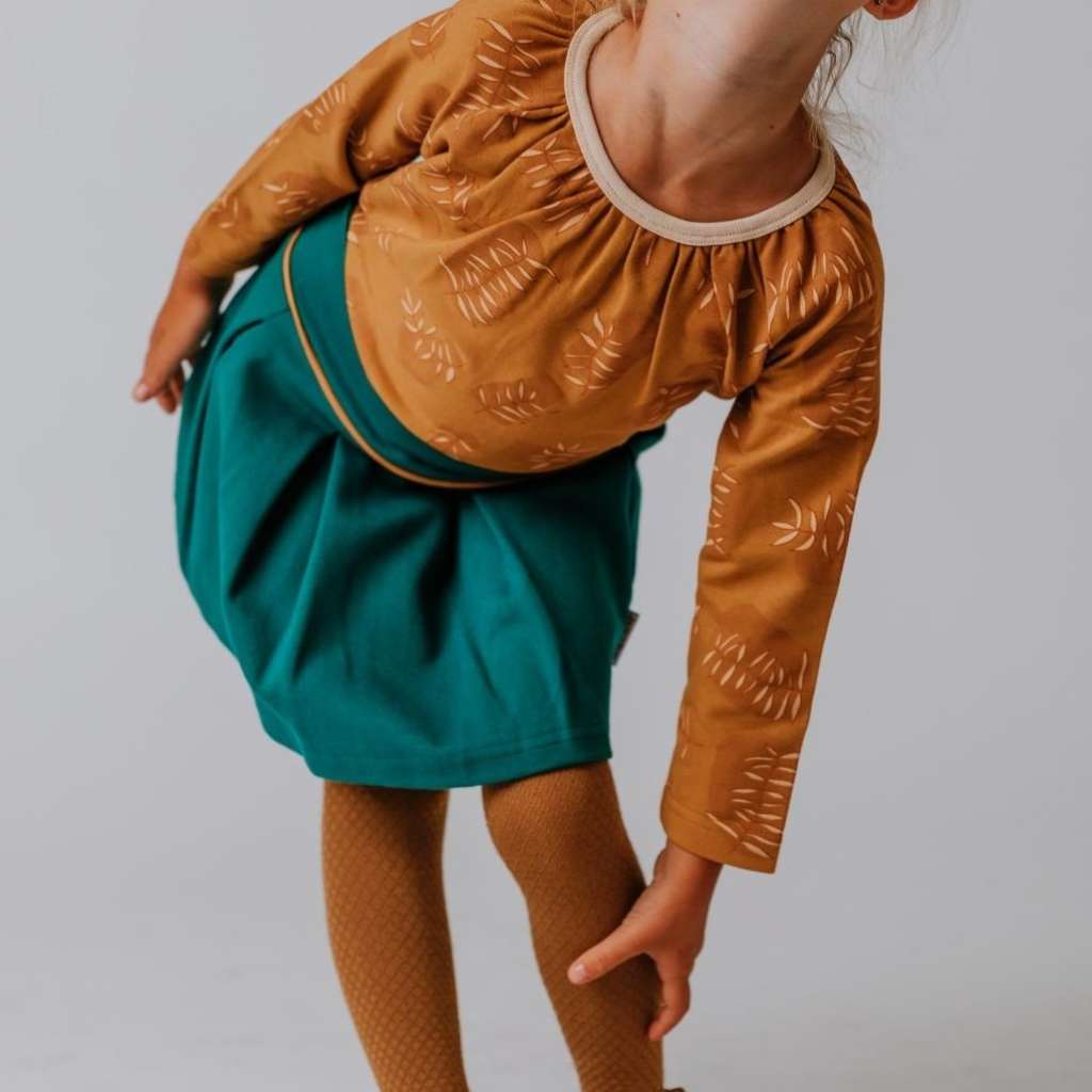 Baba Babywear Faltenrock pazific grün Bio Baumwolle