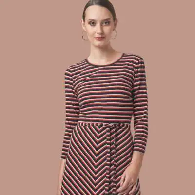 Mademoiselle Yeye Frauen Kleid stripes multi