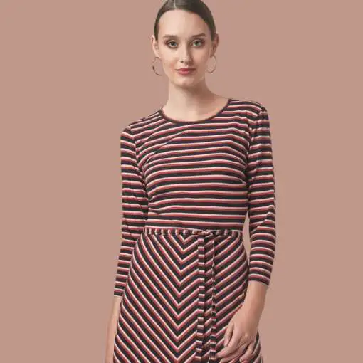 Mademoiselle Yeye Frauen Kleid stripes multi
