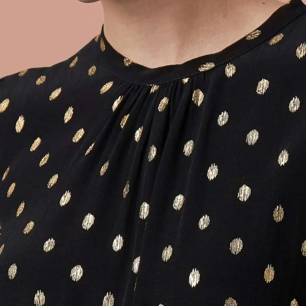 Mademoiselle Yeye Kleid snowflake black gold