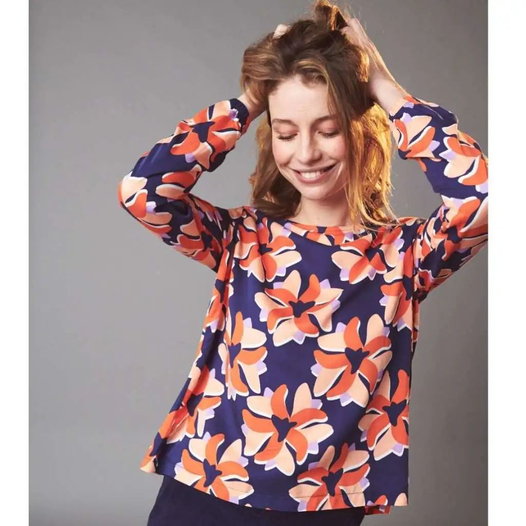 Lily Balou Bluse Langarm Shirt big flower