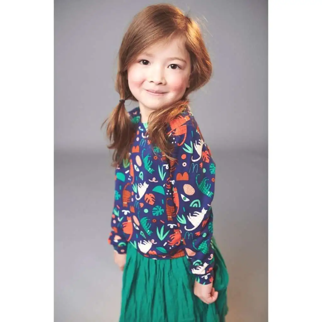 Lily Balou Bluse Langarm Shirt groovy cats green 2
