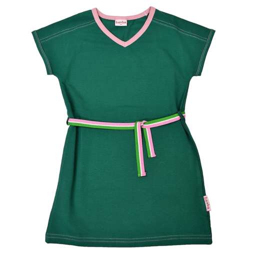 Baba Kidswear V-neck Kleid grün dress evergreen