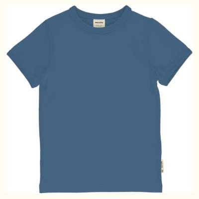 Meyadey Kurzarm Shirt solid blau