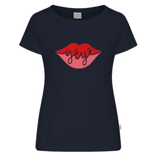 Mademoiselle Yeye A Big Kiss T-Shirt GOTS