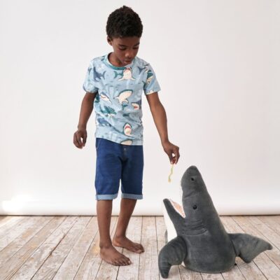 Meyadey Shirt Hai hellblau mit Junge